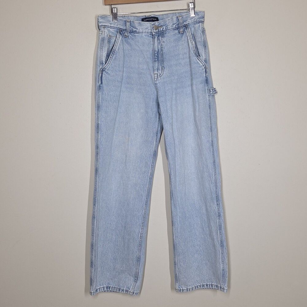 Aeropostale Light Wash 90s Baggy Jeans Cotton Relaxed 8 High Rise